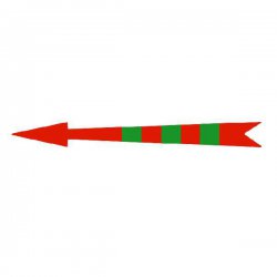 Xplo - Šipka značení lepidla červená zelenými znaky