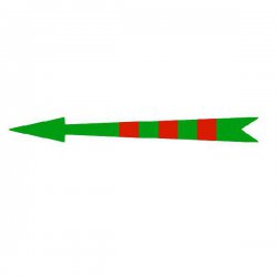 Xplo - šipka značení lepidla zelená v červené barvě