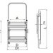 Drabex - hliníková skládací stolička s madlem TP 8100P
